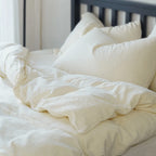 Bedding Set Stonewashed Linen-Cotton Elastic Fitted Sheet