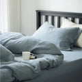 Bedding Set Stonewashed Linen-Cotton Elastic Fitted Sheet