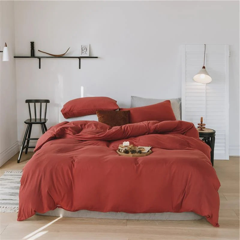 Bedding Set Temperature-Regulating Cotton Percale Wrinkle-Resistant