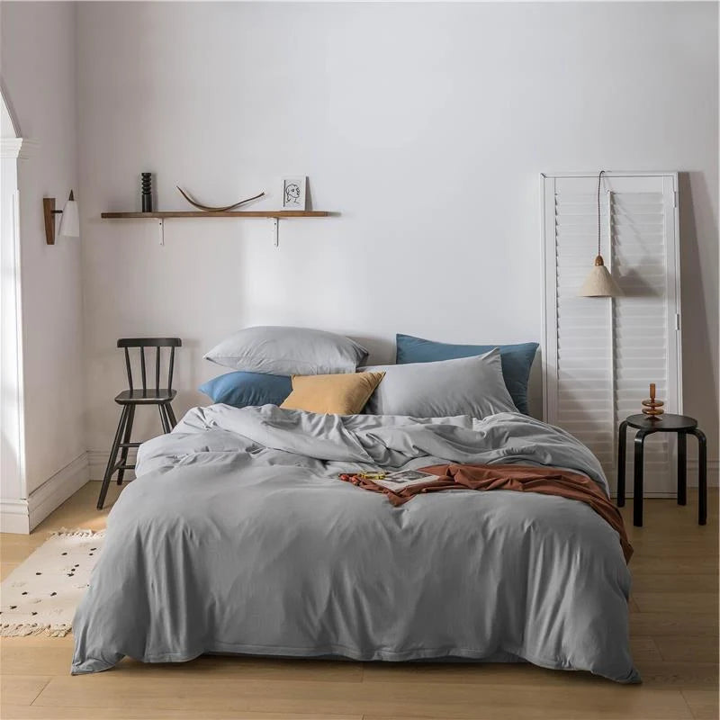 Bedding Set Temperature-Regulating Cotton Percale Wrinkle-Resistant