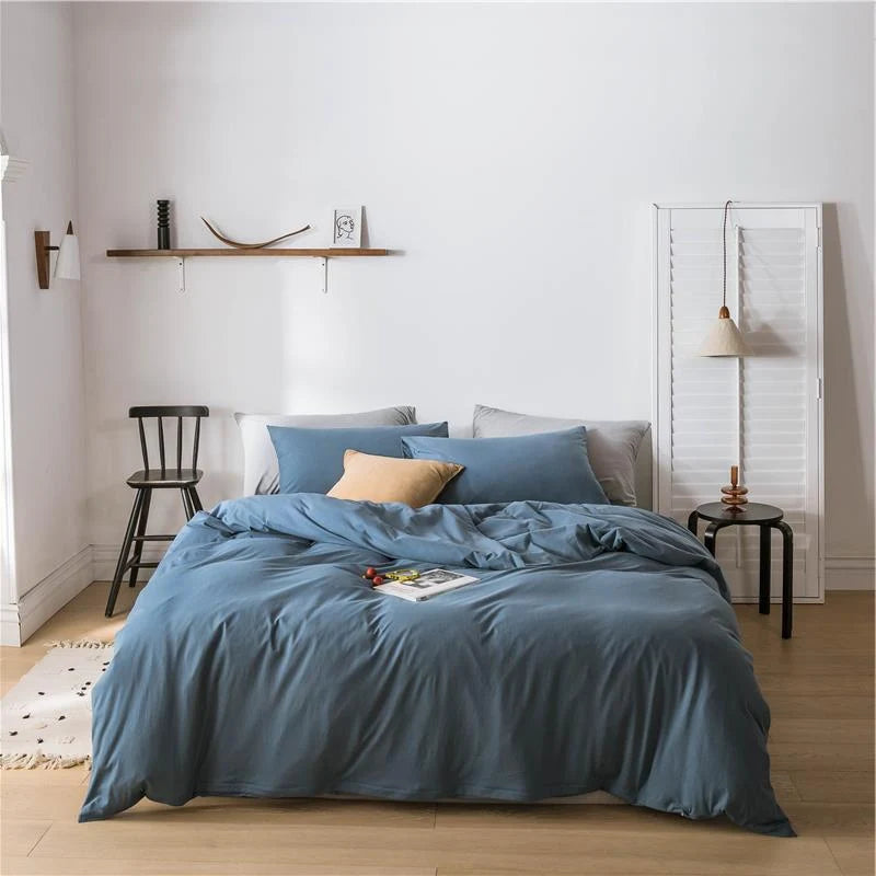 Bedding Set Temperature-Regulating Cotton Percale Wrinkle-Resistant