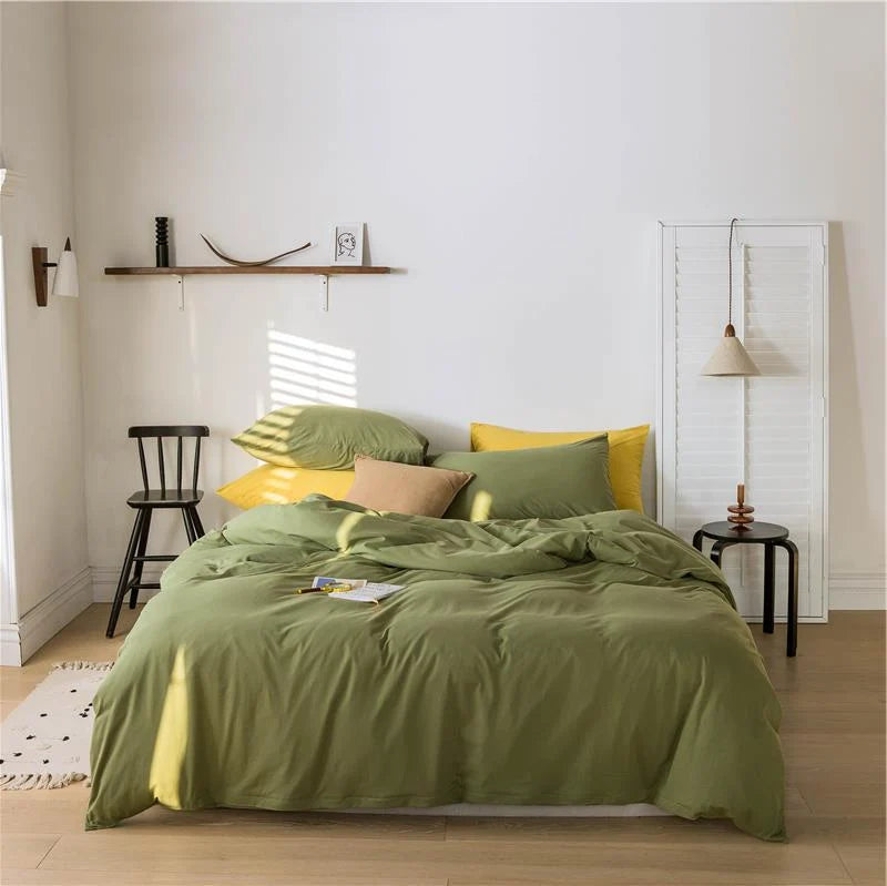Bedding Set Temperature-Regulating Cotton Percale Wrinkle-Resistant