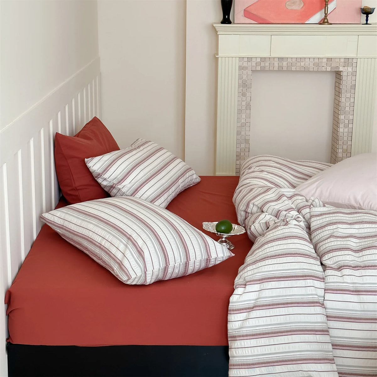 Bedding Set Temperature-Regulating Waffle Cotton Duvet & Pillowcases