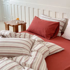 Bedding Set Temperature-Regulating Waffle Cotton Duvet & Pillowcases