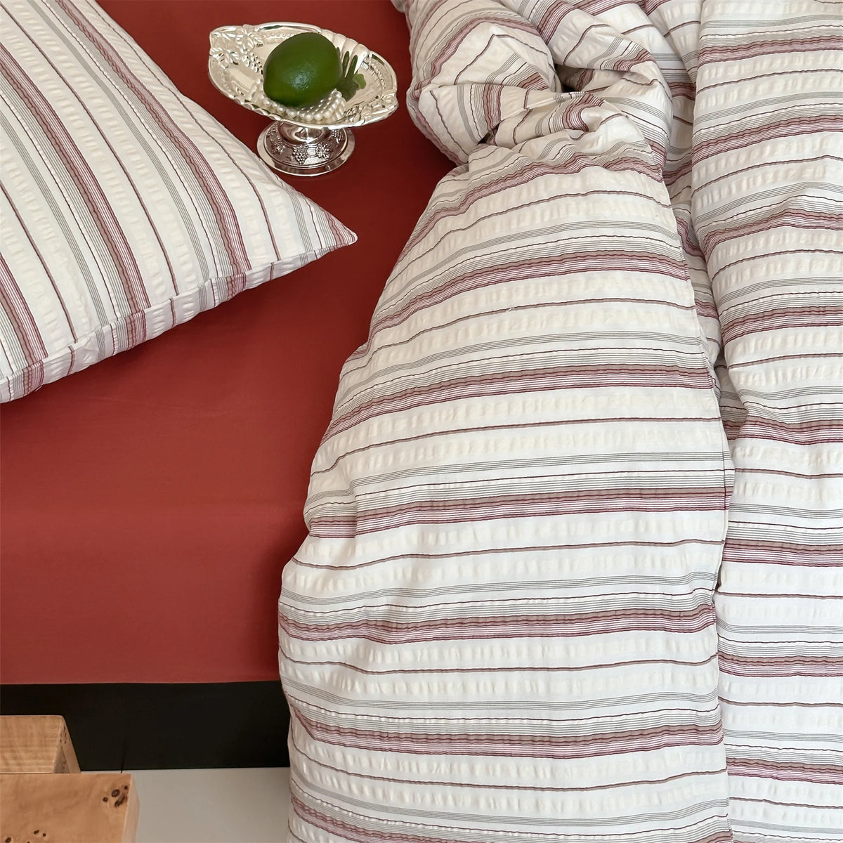 Bedding Set Temperature-Regulating Waffle Cotton Duvet & Pillowcases