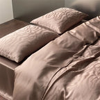 Bedding Set Tencel Satin Jacquard Leopard Pattern