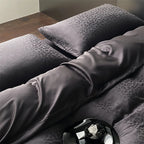 Bedding Set Tencel Satin Jacquard Leopard Pattern
