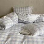 Bedding Set Washed Cotton Breathable Lace Trim