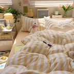 Bedding Set Washed Cotton Crepe Year-Round Breathable