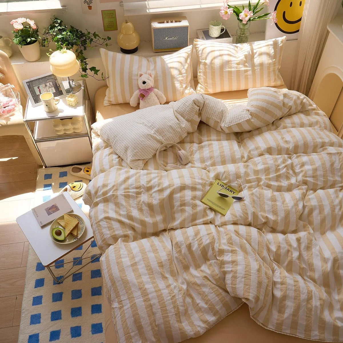 Bedding Set Washed Cotton Crepe Year-Round Breathable