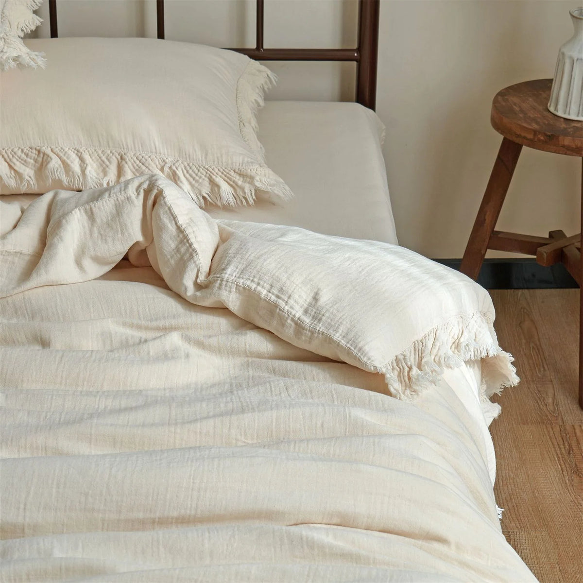 Bedding Set Washed Linen Breathable Four-Piece