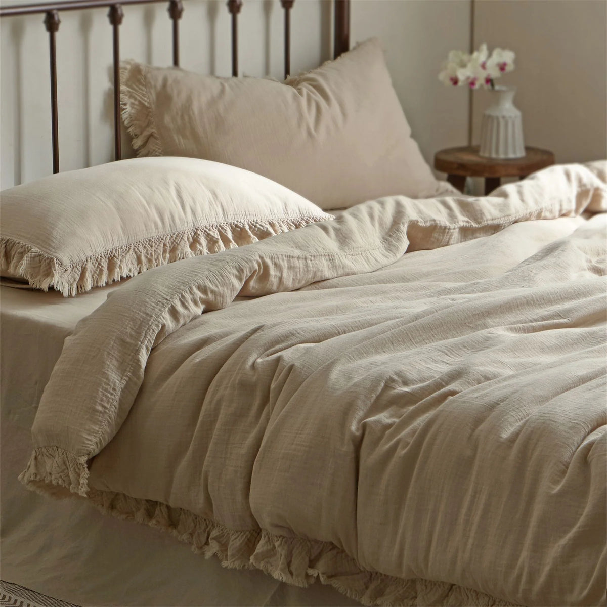 Bedding Set Washed Linen Breathable Four-Piece