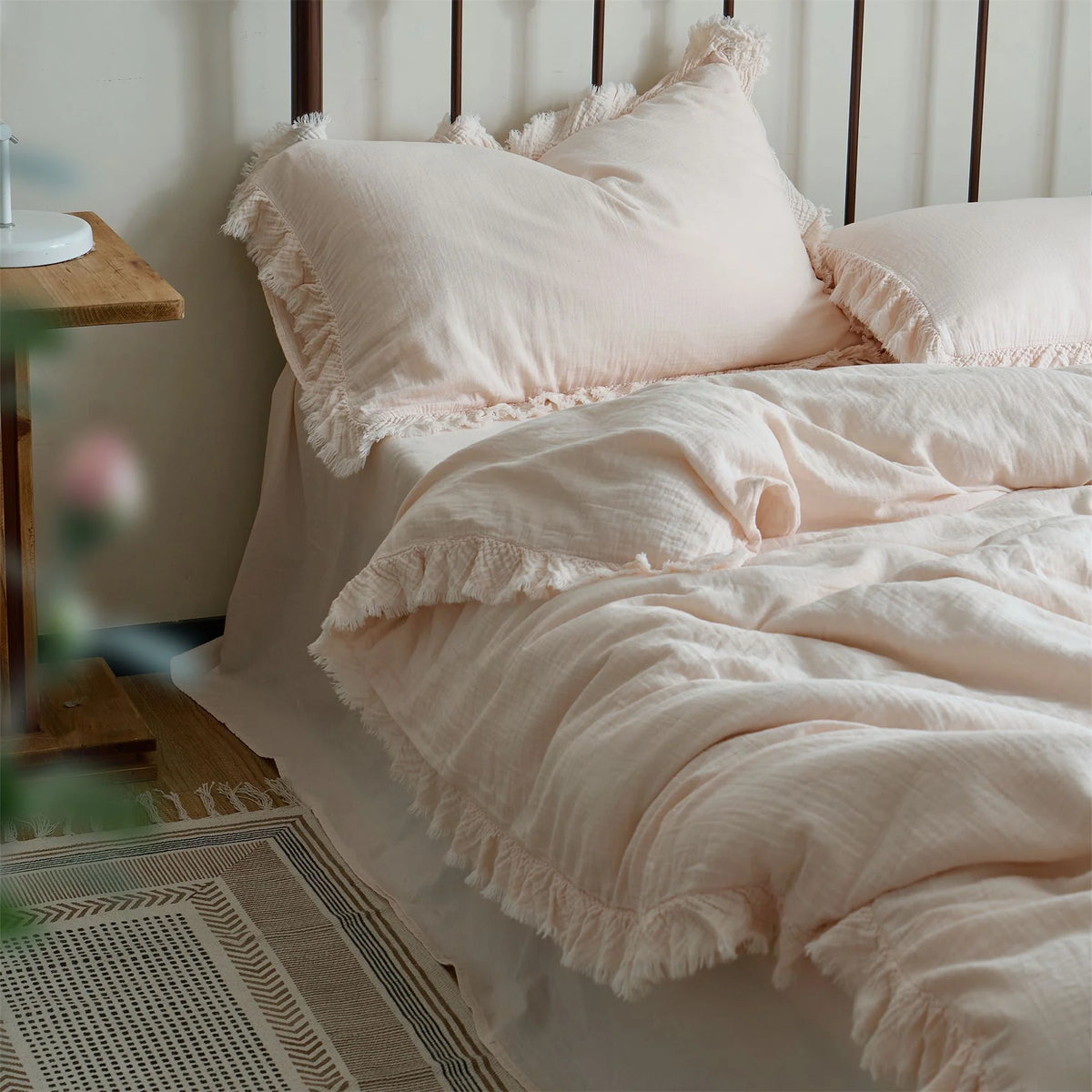 Bedding Set Washed Linen Breathable Four-Piece
