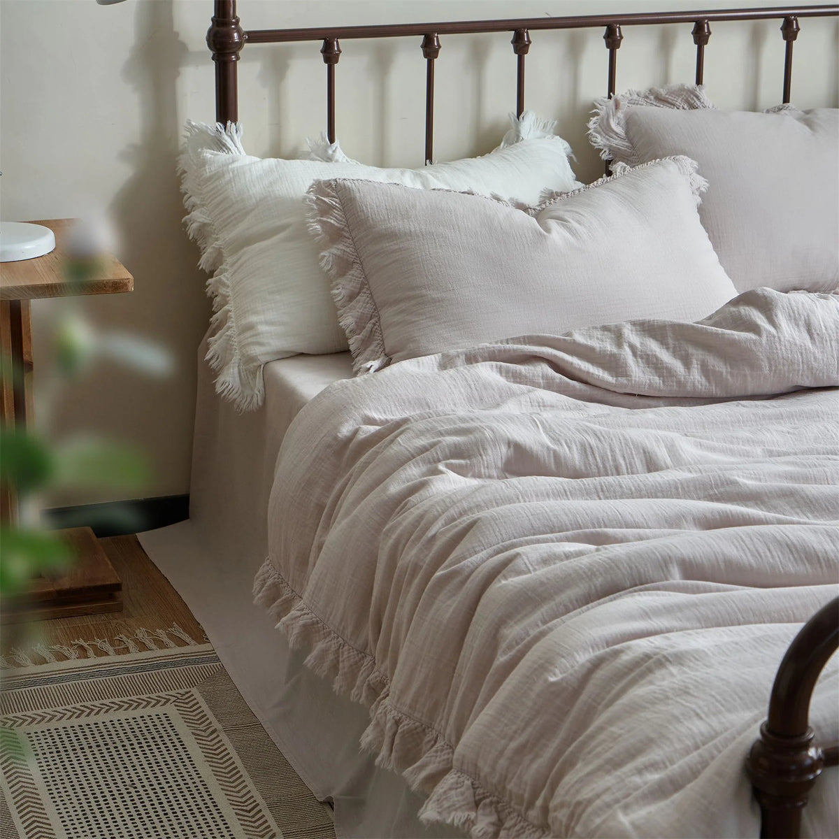 Bedding Set Washed Linen Breathable Four-Piece