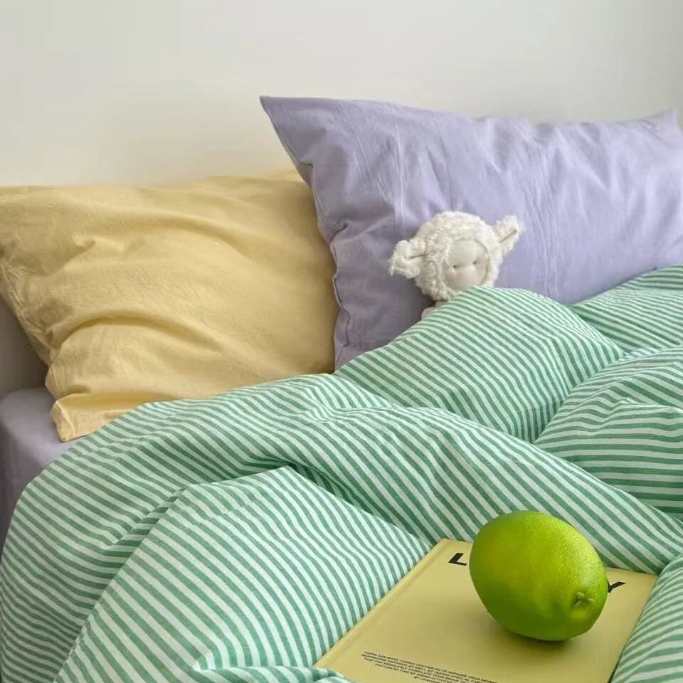 Bedding Set Washed Linen Temperature-Regulating & Machine Washable