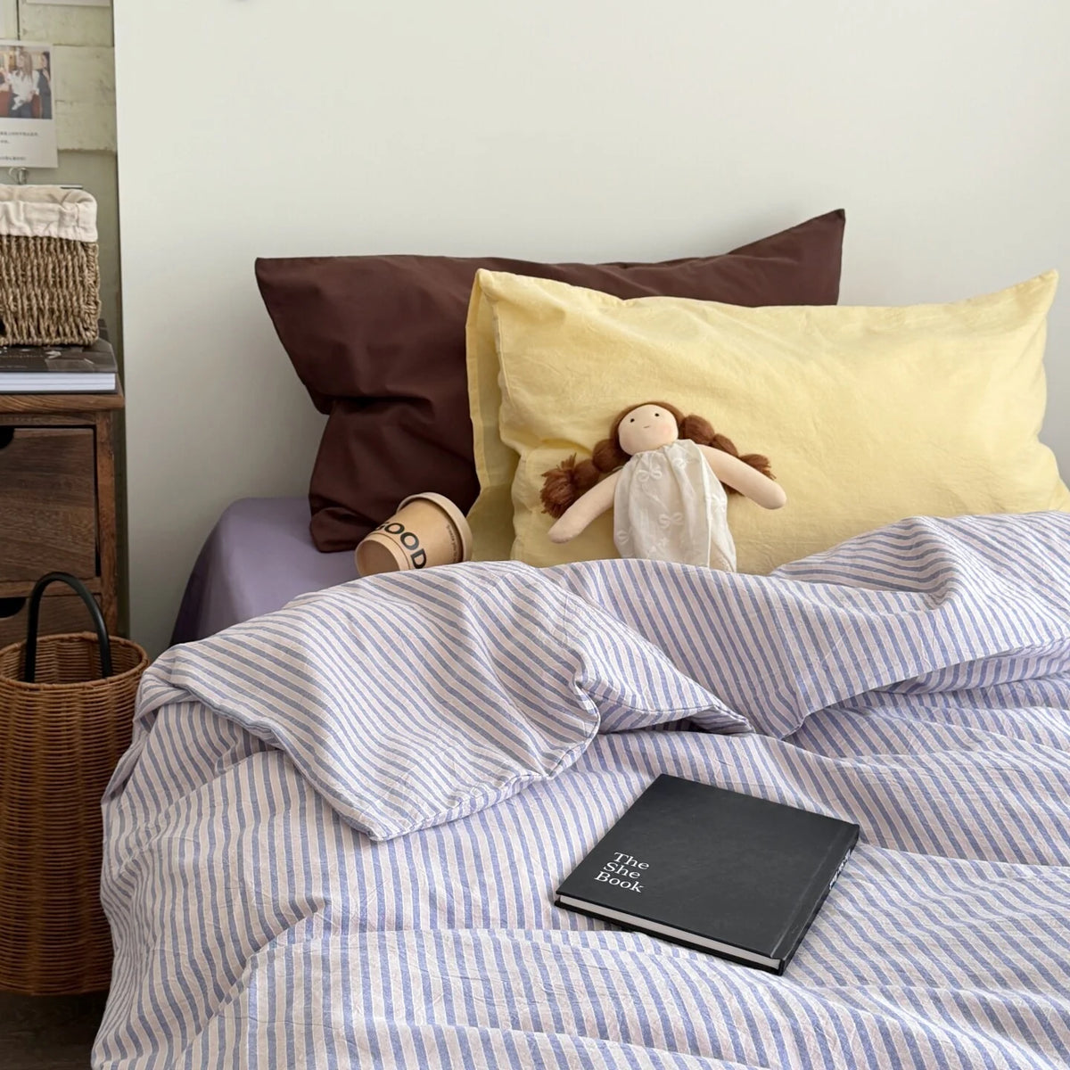 Bedding Set Washed Linen Temperature-Regulating & Machine Washable