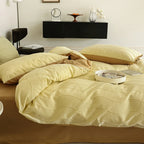 Bedding Set Wave-Textured Cotton Blend Breathable & Temperature-Regulating