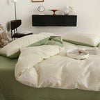 Bedding Set Wave-Textured Cotton Blend Breathable & Temperature-Regulating