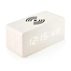 Bedroom Alarm Clock Wireless Charging Clap-On Display 3 Alarms