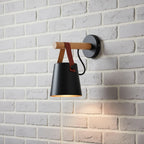 Bedroom Wall Lamp Natural Wood Plug-In Or Hardwired