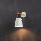 Bedroom Wall Lamp Natural Wood Plug-In Or Hardwired