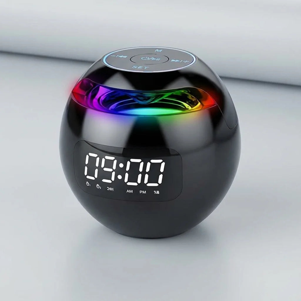 Bedside Alarm Clock Multicolor Music-Reactive Lighting Built-In Speaker