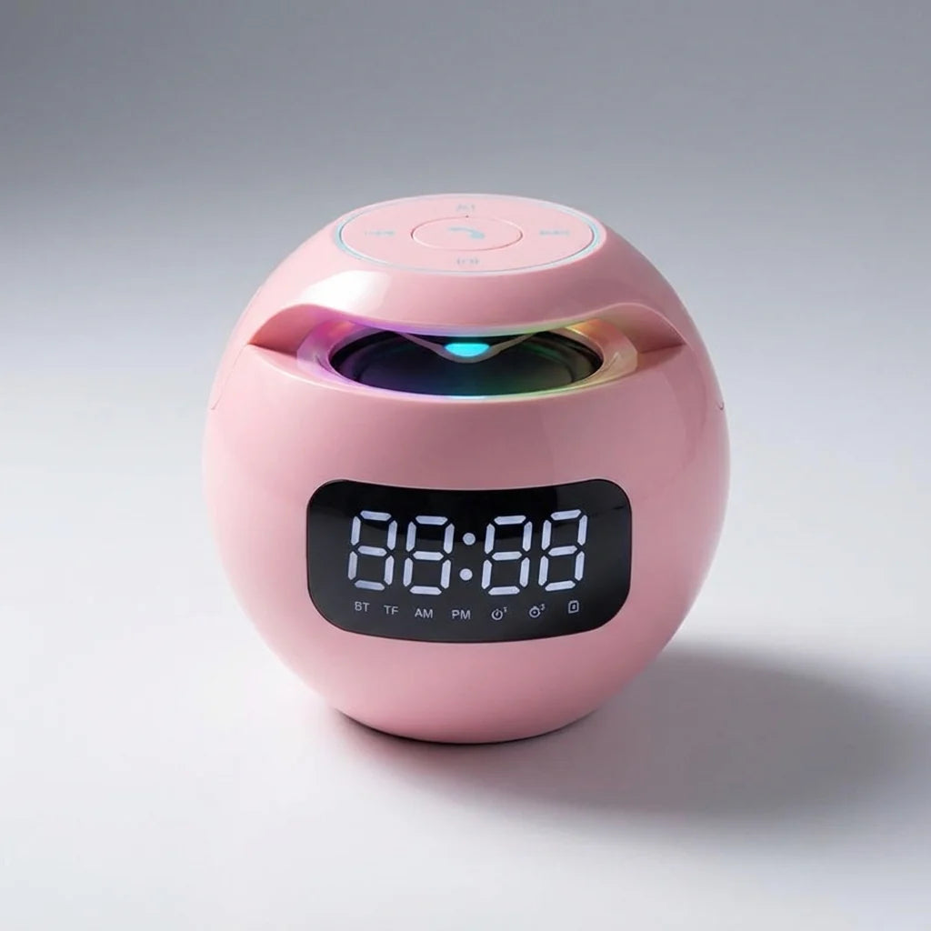 Bedside Alarm Clock Multicolor Music-Reactive Lighting Built-In Speaker