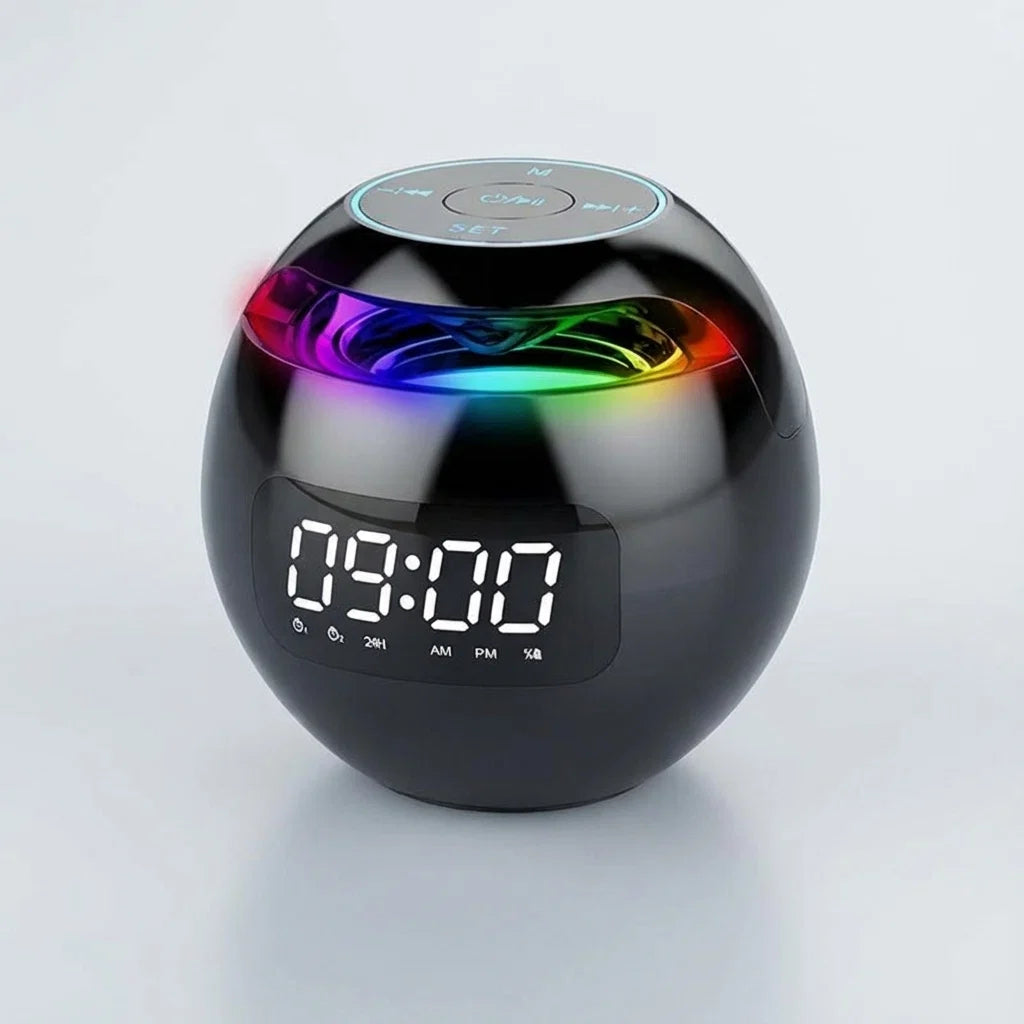 Bedside Alarm Clock Multicolor Music-Reactive Lighting Built-In Speaker