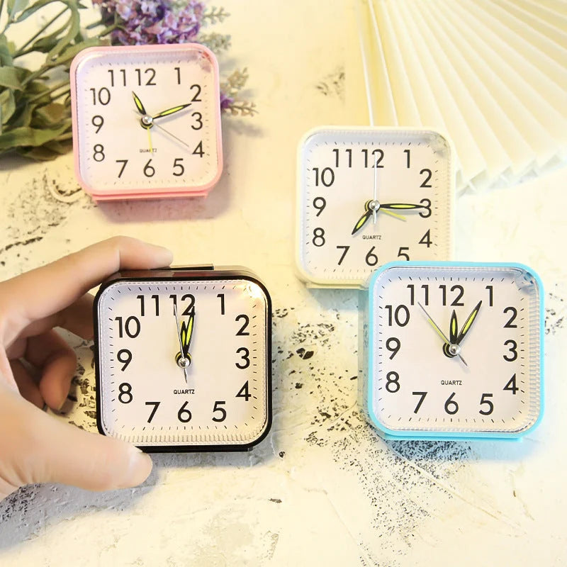 Bedside Alarm Clock Silent Easy-Read Battery-Powered