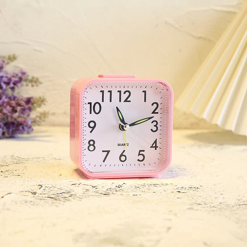 Bedside Alarm Clock Silent Easy-Read Battery-Powered