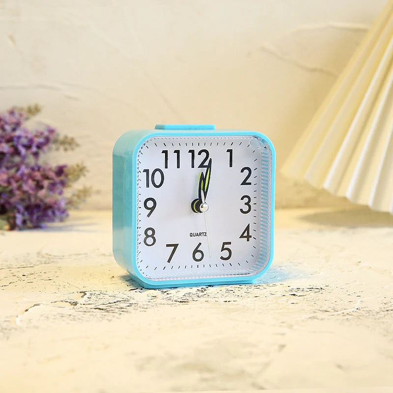 Bedside Alarm Clock Silent Easy-Read Battery-Powered