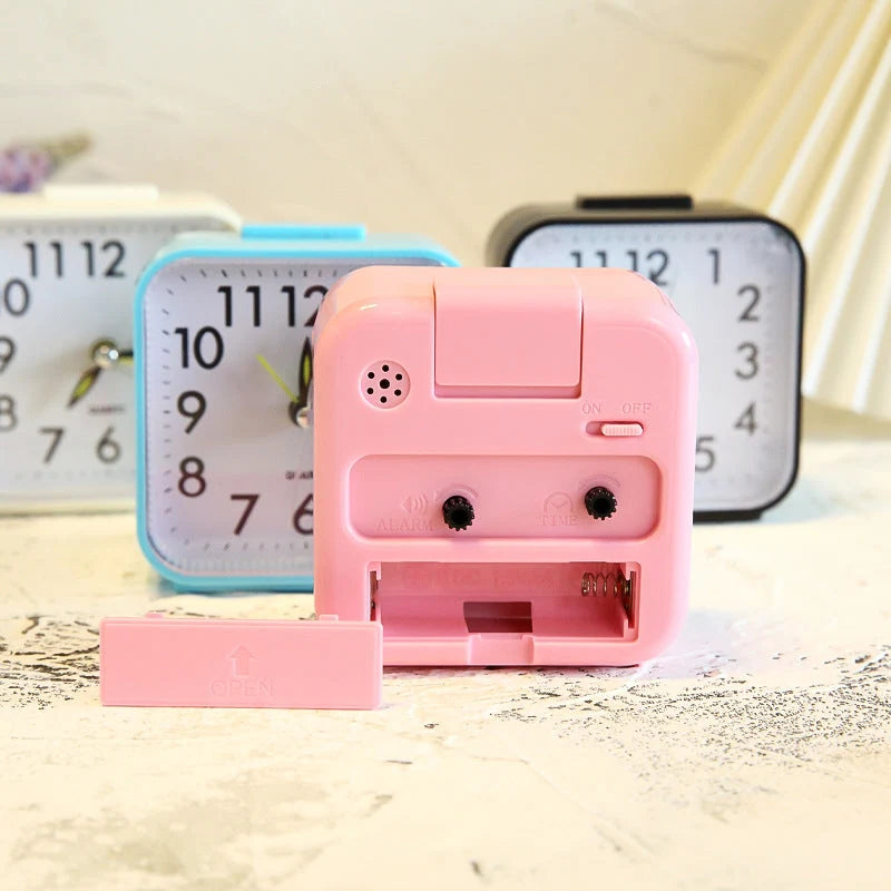 Bedside Alarm Clock Silent Easy-Read Battery-Powered