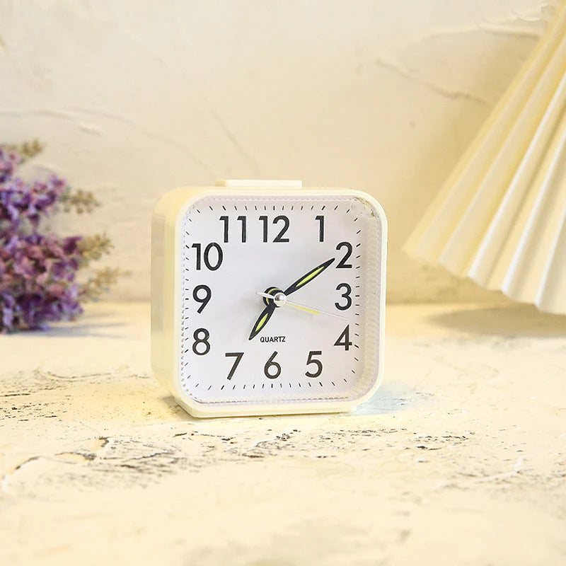 Bedside Alarm Clock Silent Easy-Read Battery-Powered