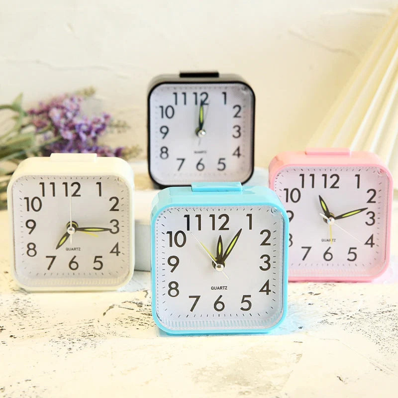 Bedside Alarm Clock Silent Easy-Read Battery-Powered