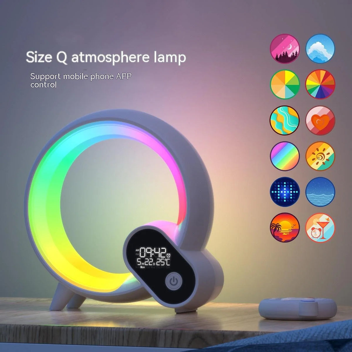 Bedside Alarm Clock Sunrise Simulation & Remote Control