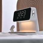 Bedside Alarm Clock Wireless Charger Dimmable LED Touch Dimmer