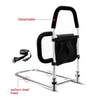 Bedside Assist Handle Height Adjustable Reinforced Steel & Foam-Padded Grip
