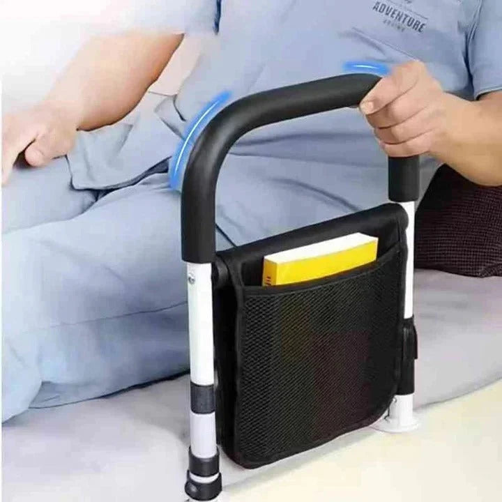 Bedside Assist Handle Height Adjustable Reinforced Steel & Foam-Padded Grip
