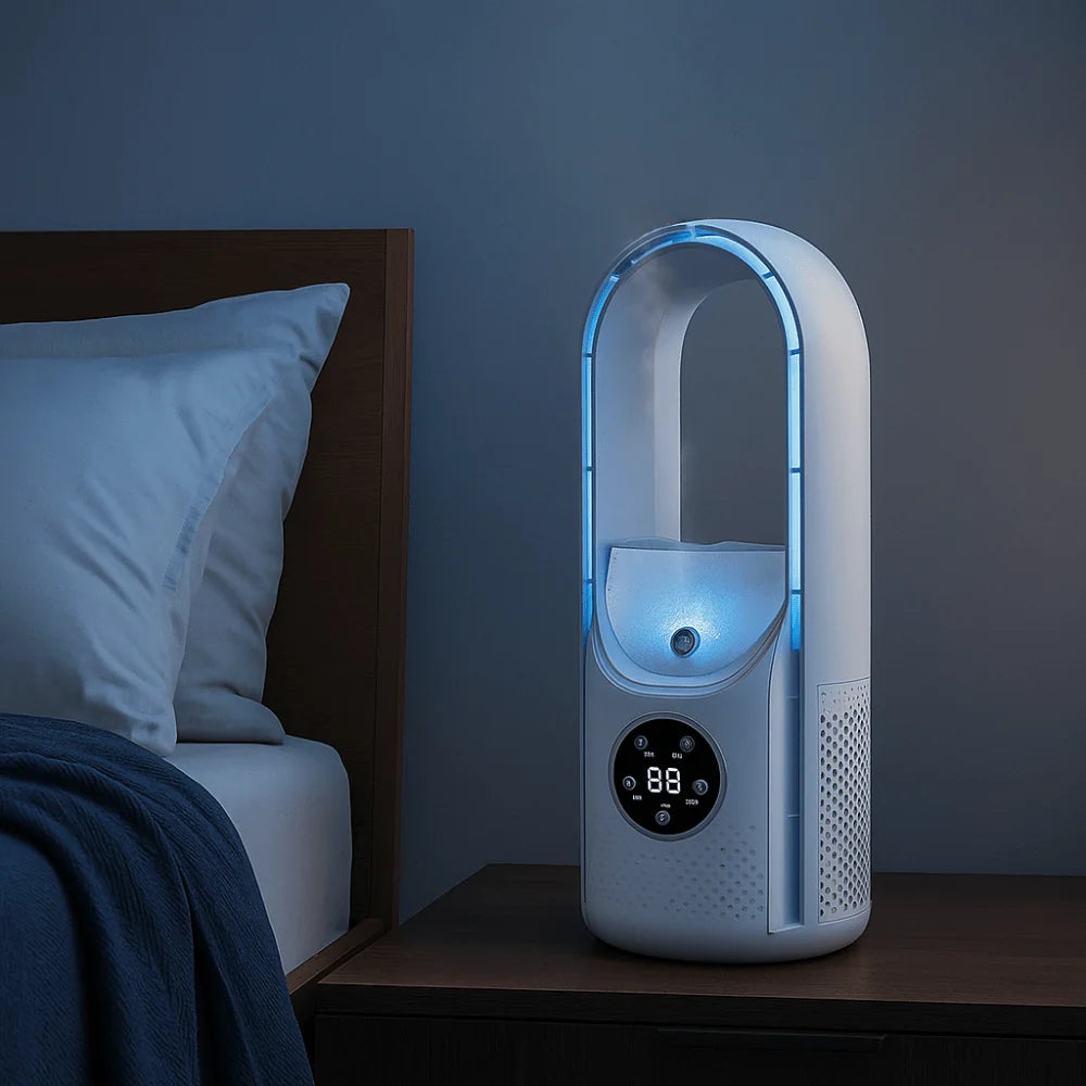 Bedside Fan Bladeless Quiet Wireless & Rechargeable