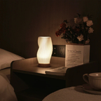 Bedside Lamp Textured Shade Dimmable LED USB Powered