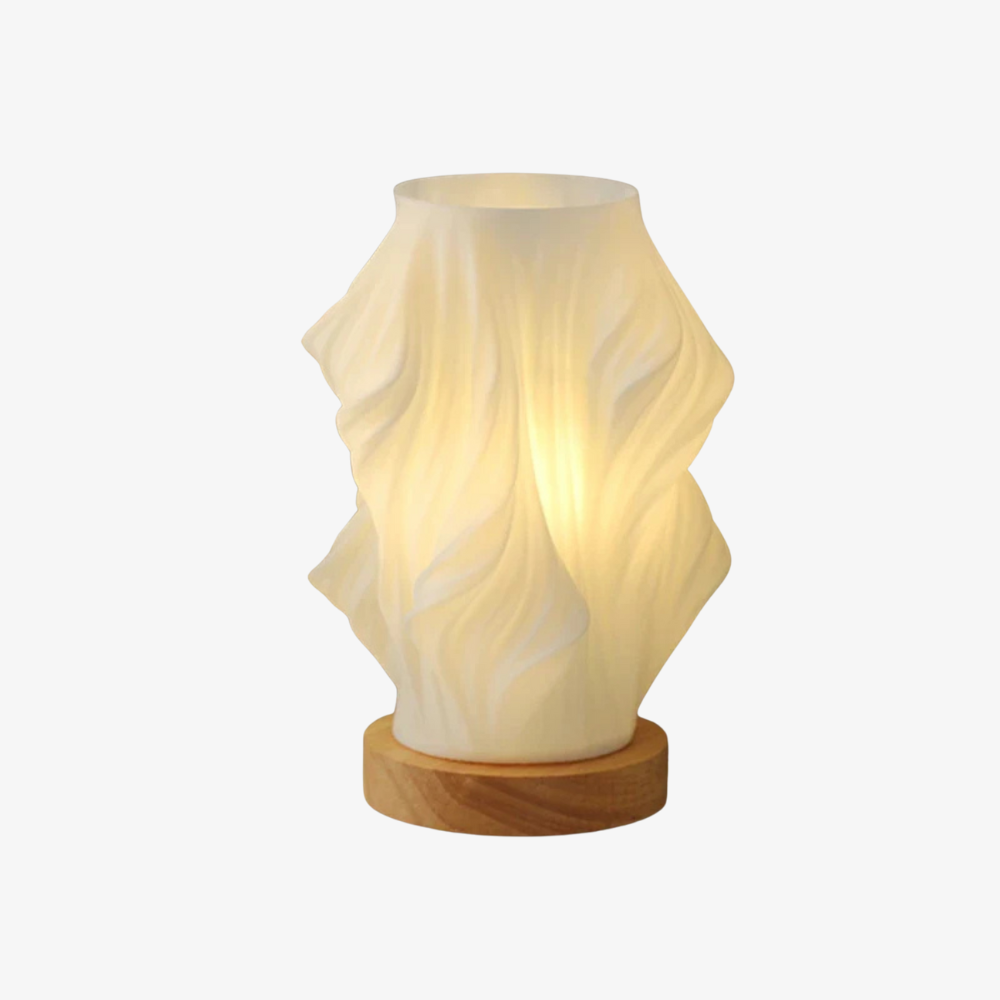 Bedside Lamp Textured Shade Dimmable LED USB Powered
