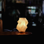 Bedside Lamp Textured Shade Dimmable LED USB Powered