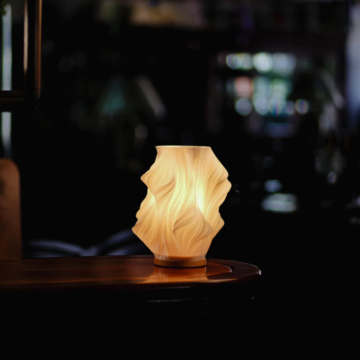 Bedside Lamp Textured Shade Dimmable LED USB Powered