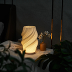Bedside Lamp Textured Shade Dimmable LED USB Powered