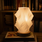 Bedside Lamp Textured Shade Dimmable LED USB Powered