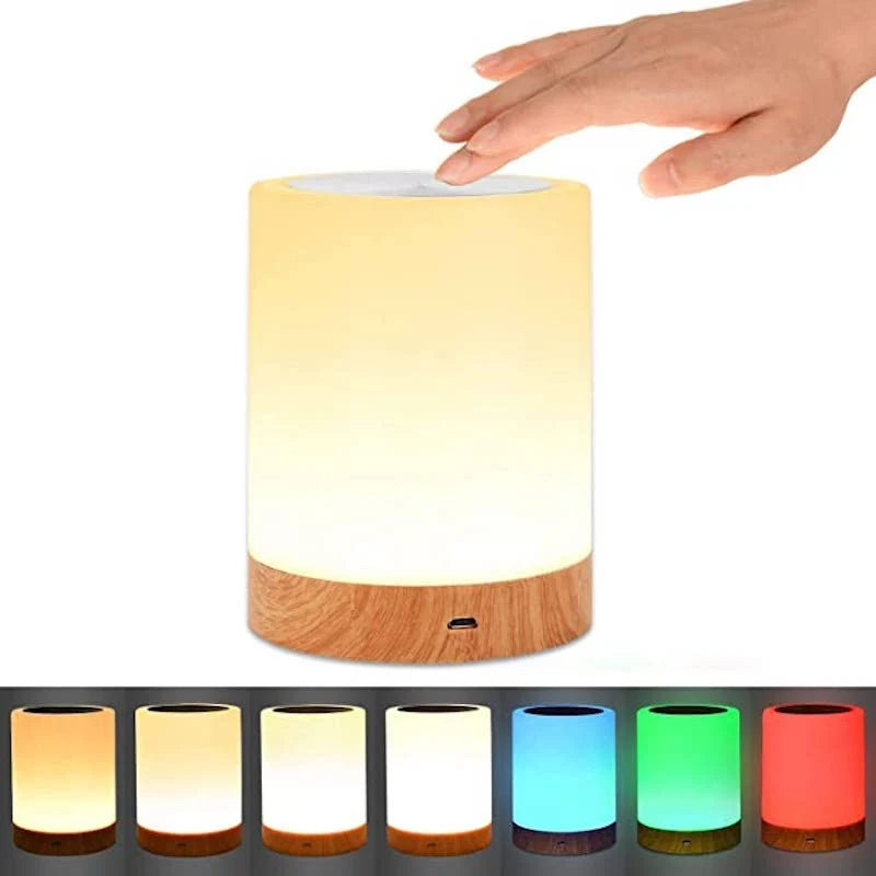Bedside Lamp Touch Dimmable Rechargeable RGB