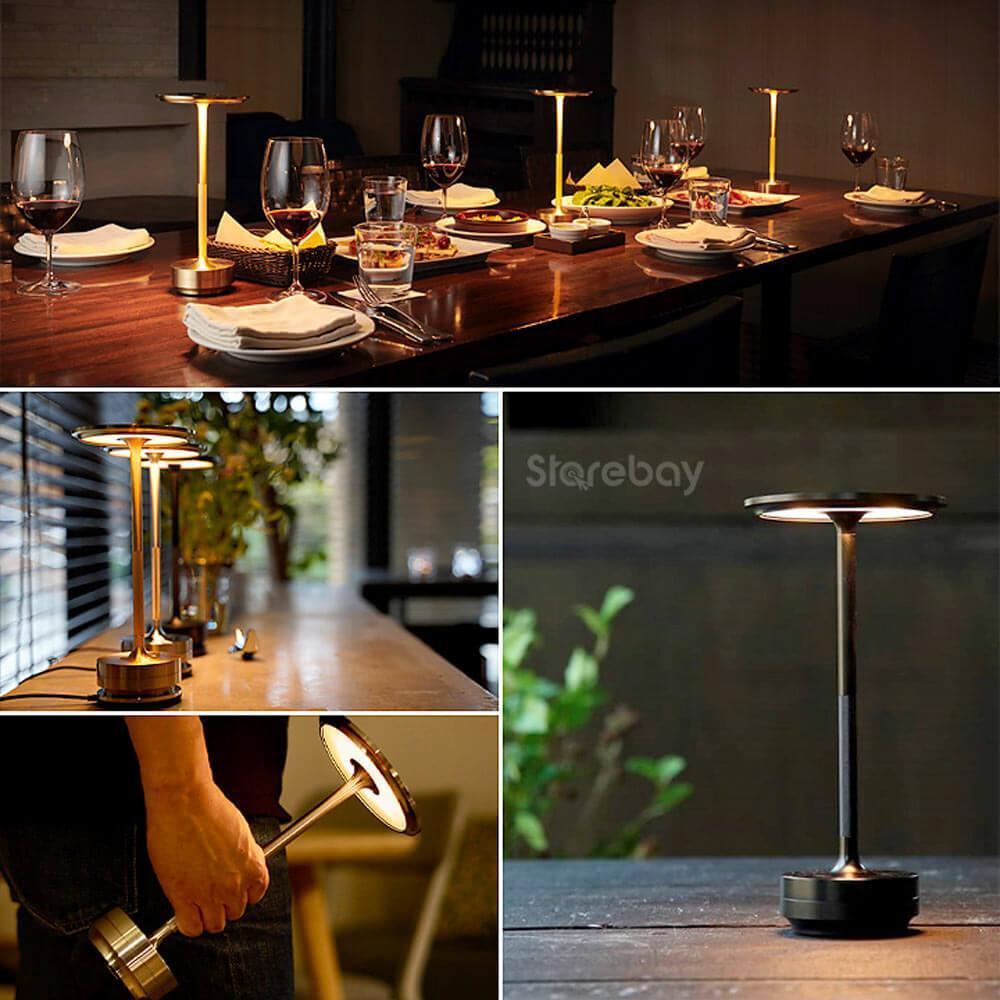 Bedside Lamp Wireless Charging Aluminum Ambient Lighting