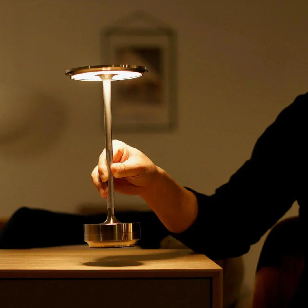 Bedside Lamp Wireless Charging Aluminum Ambient Lighting