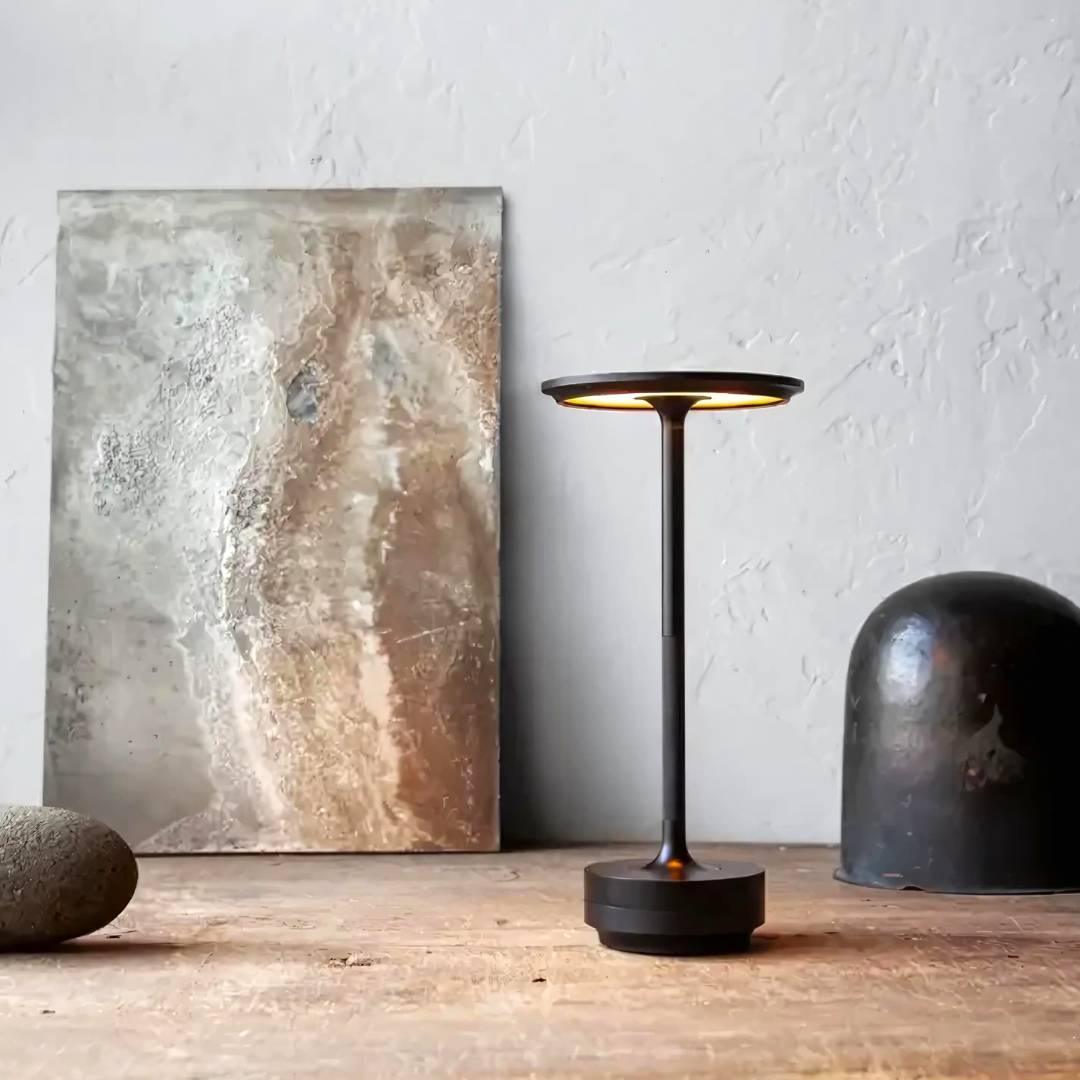 Bedside Lamp Wireless Charging Aluminum Ambient Lighting