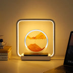 Bedside Sand Art Lamp Flowing Sand & Wireless Charging